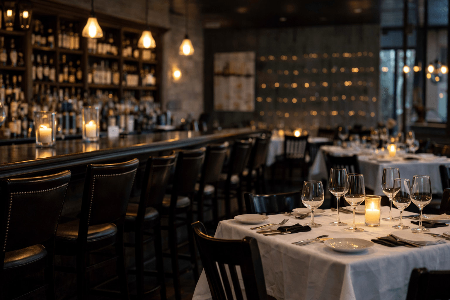 Bar and dining room atmosphere